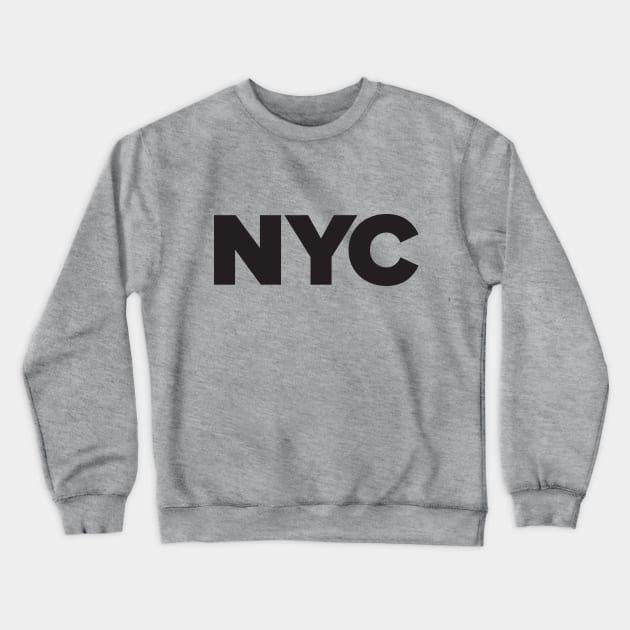 NYC - New York proud city print - black Crewneck Sweatshirt by retropetrol